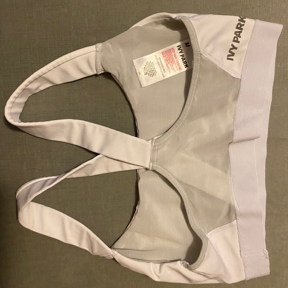 Ivy Park white Sports Bra
